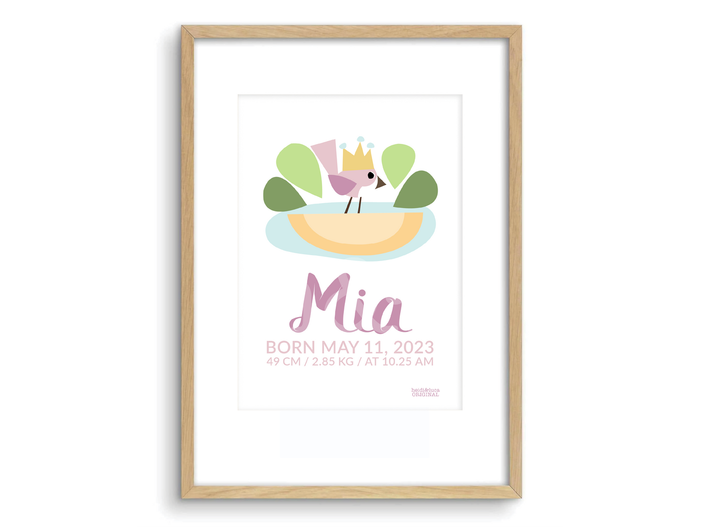 Holly Birth Print
