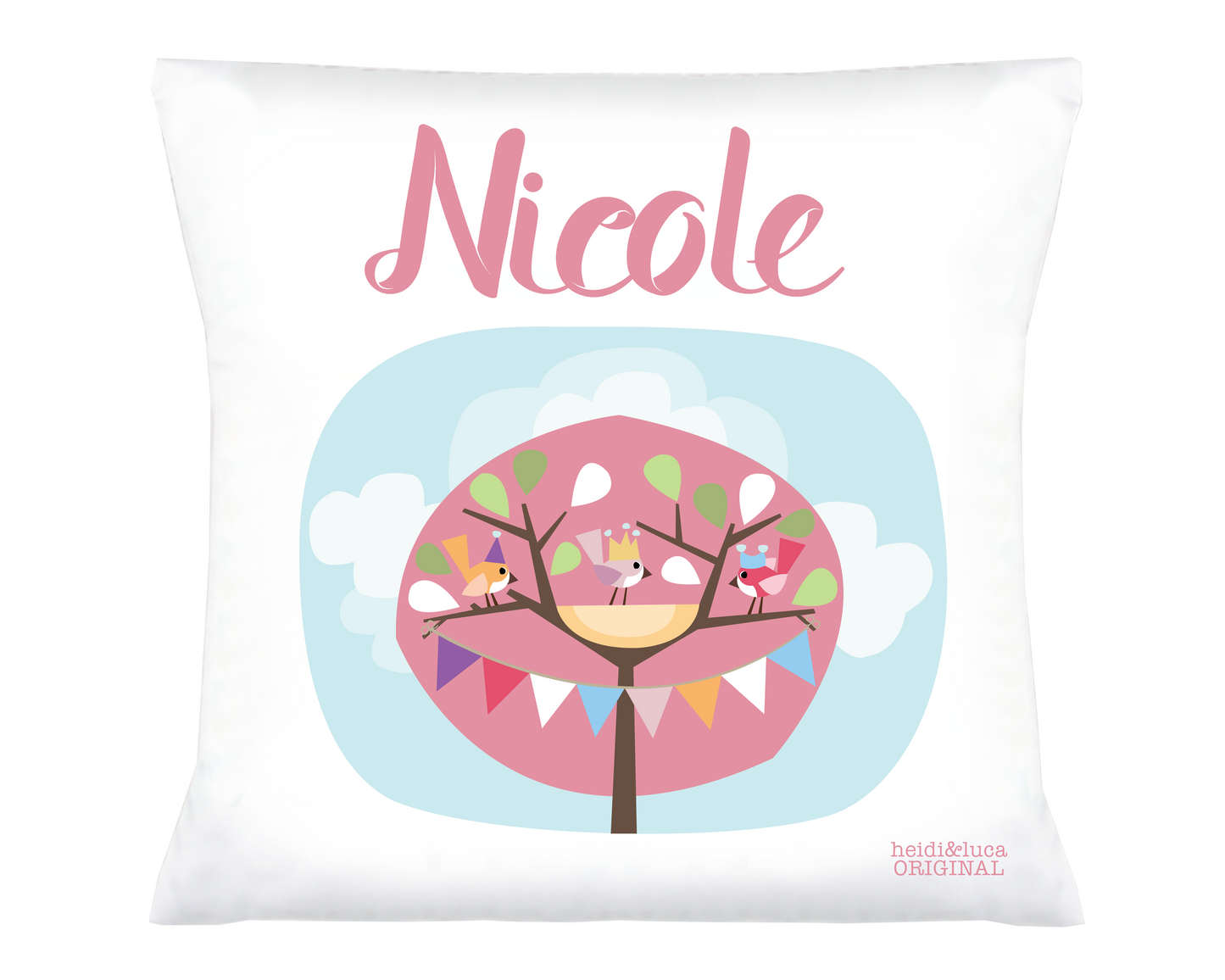 Little Pink Tree Party Cushion Cover