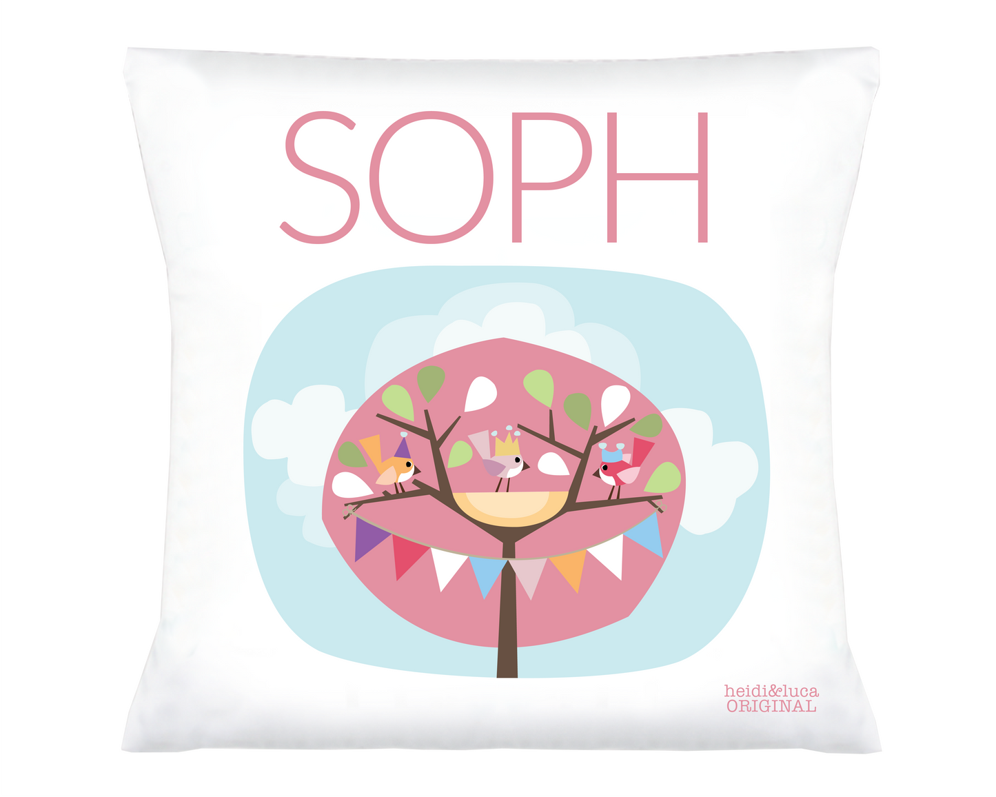 Little Pink Tree Party Cushion Cover