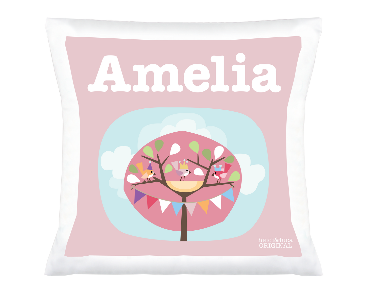 Little Pink Tree Party Cushion Cover