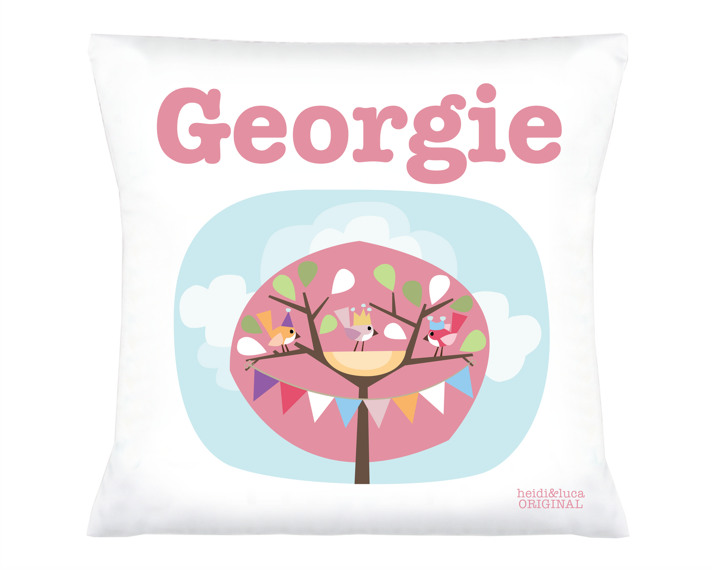 Little Pink Tree Party Cushion Cover