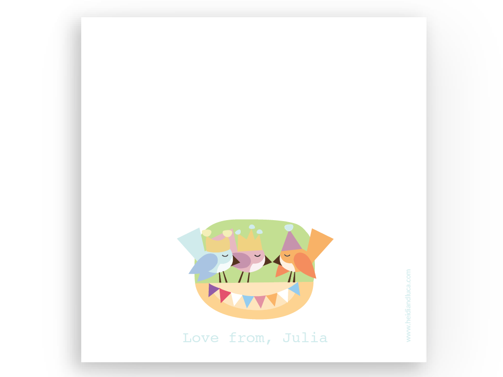 Little Birdies Note Card