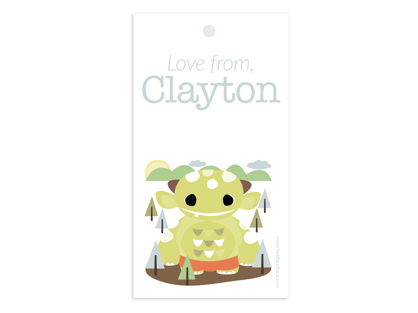 Milly the Monster Gift Tag
