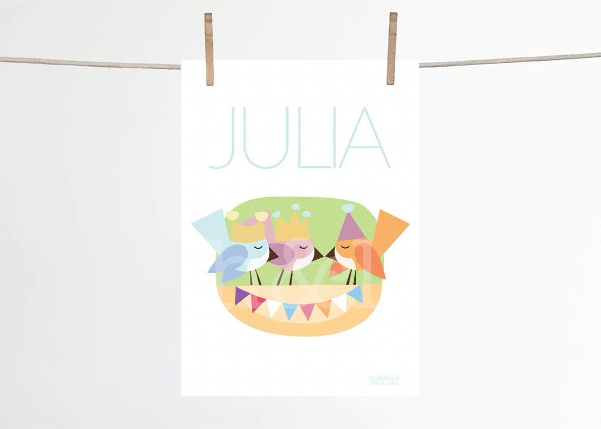 Little Birdies Name Print