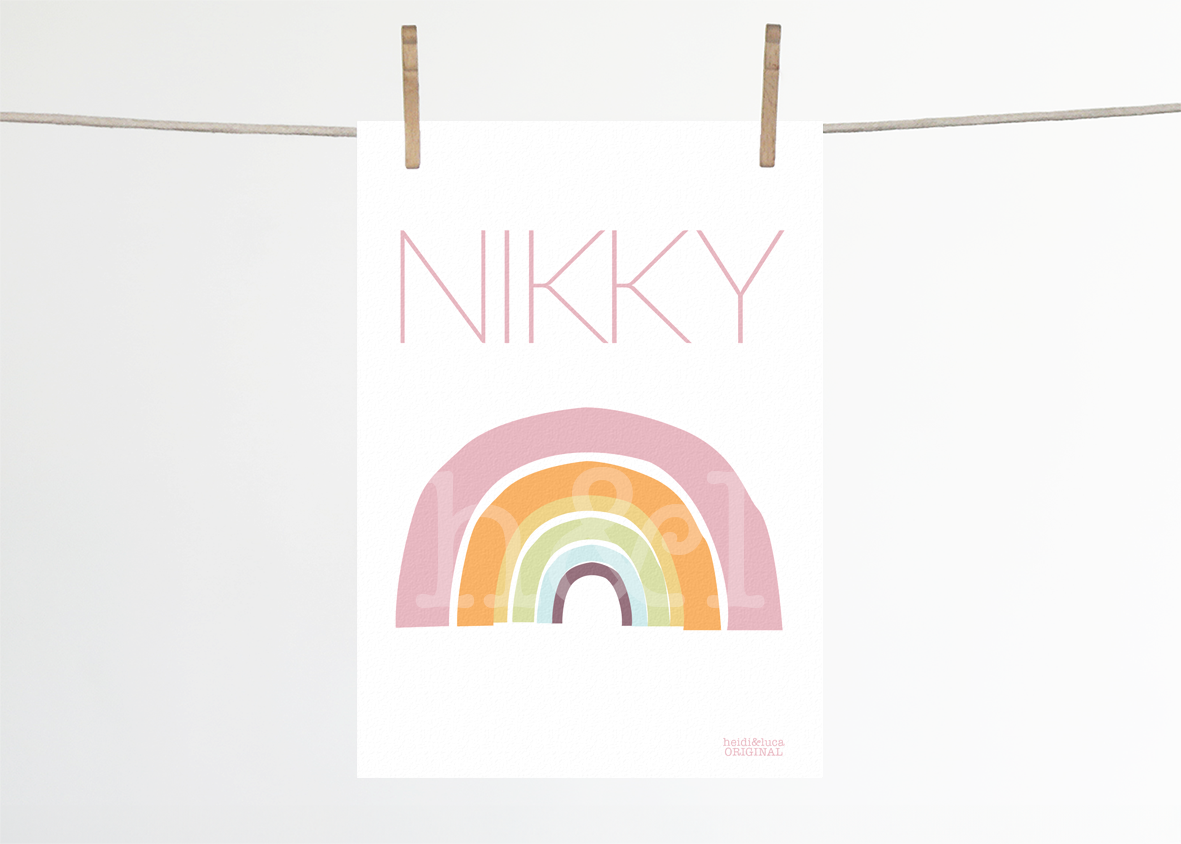 Rainbowlicious Name Print