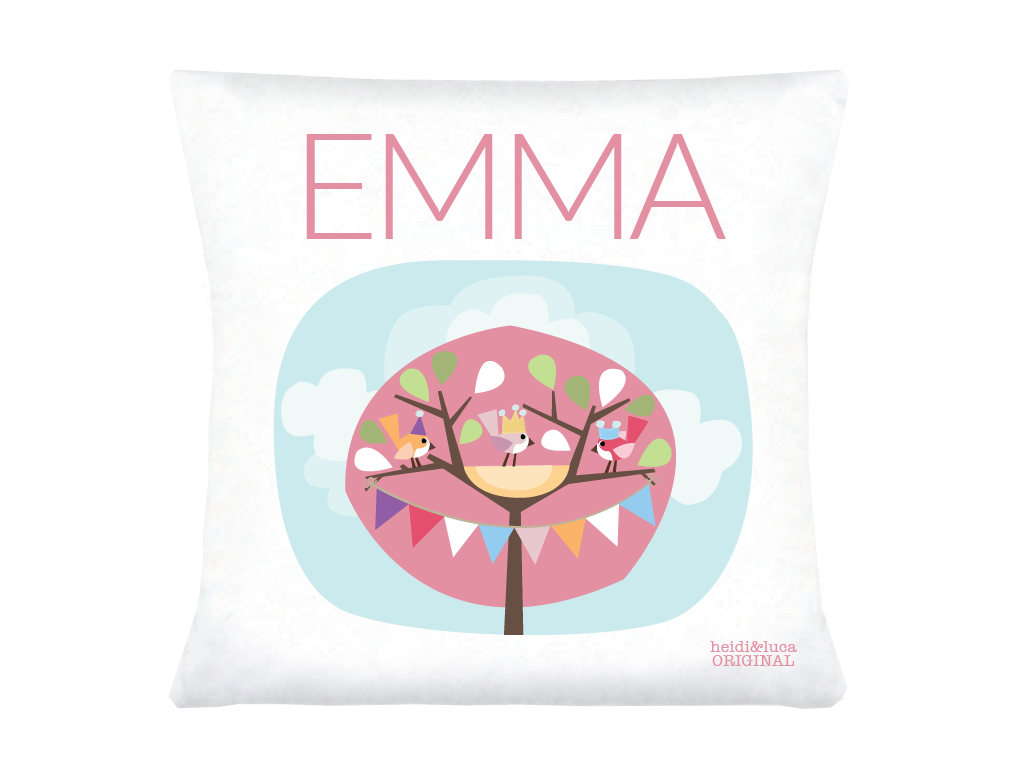 Little Pink Tree Party Cushion Cover