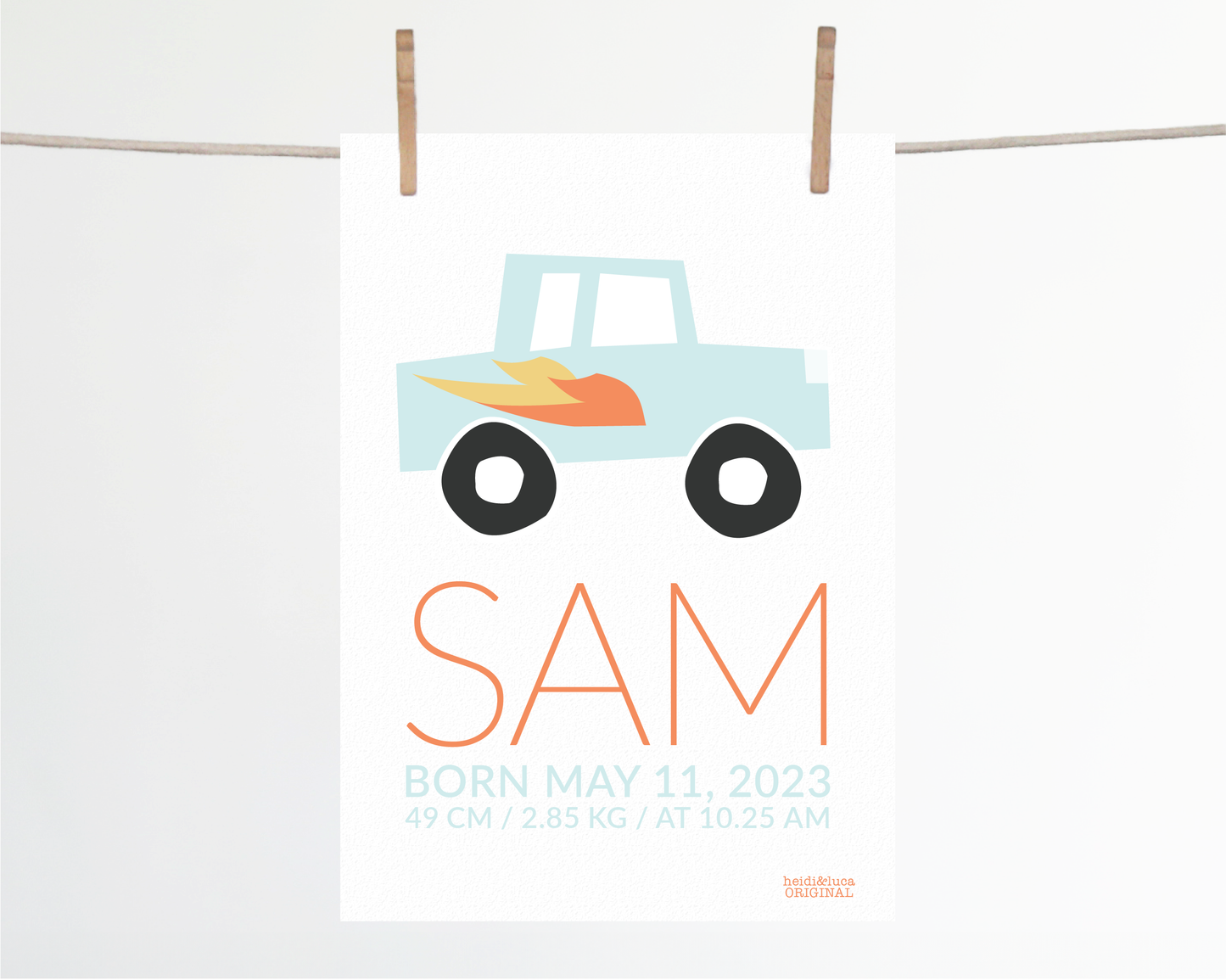 Flamin' Charlie Birth Print