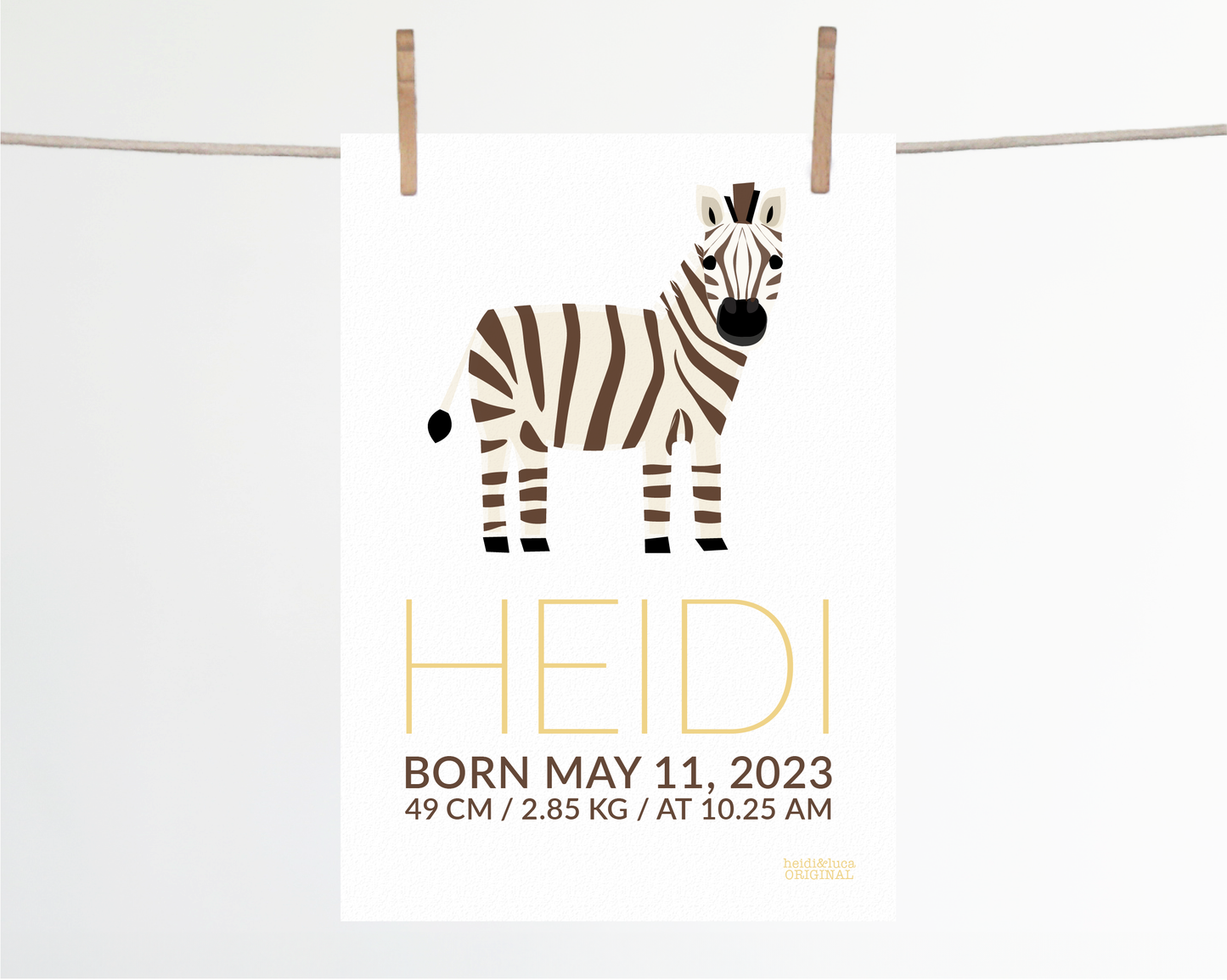 Ziggy Birth Print