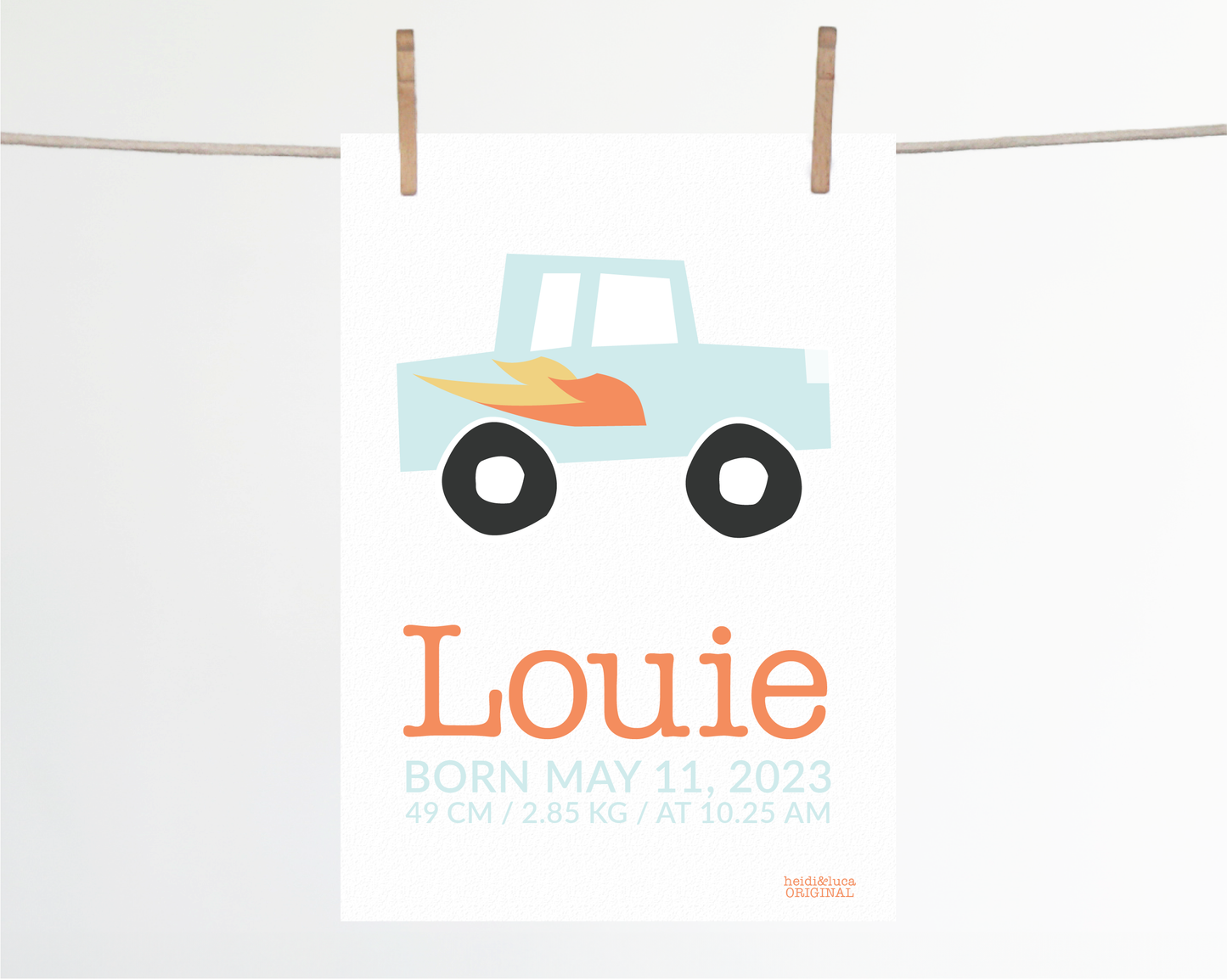 Flamin' Charlie Birth Print
