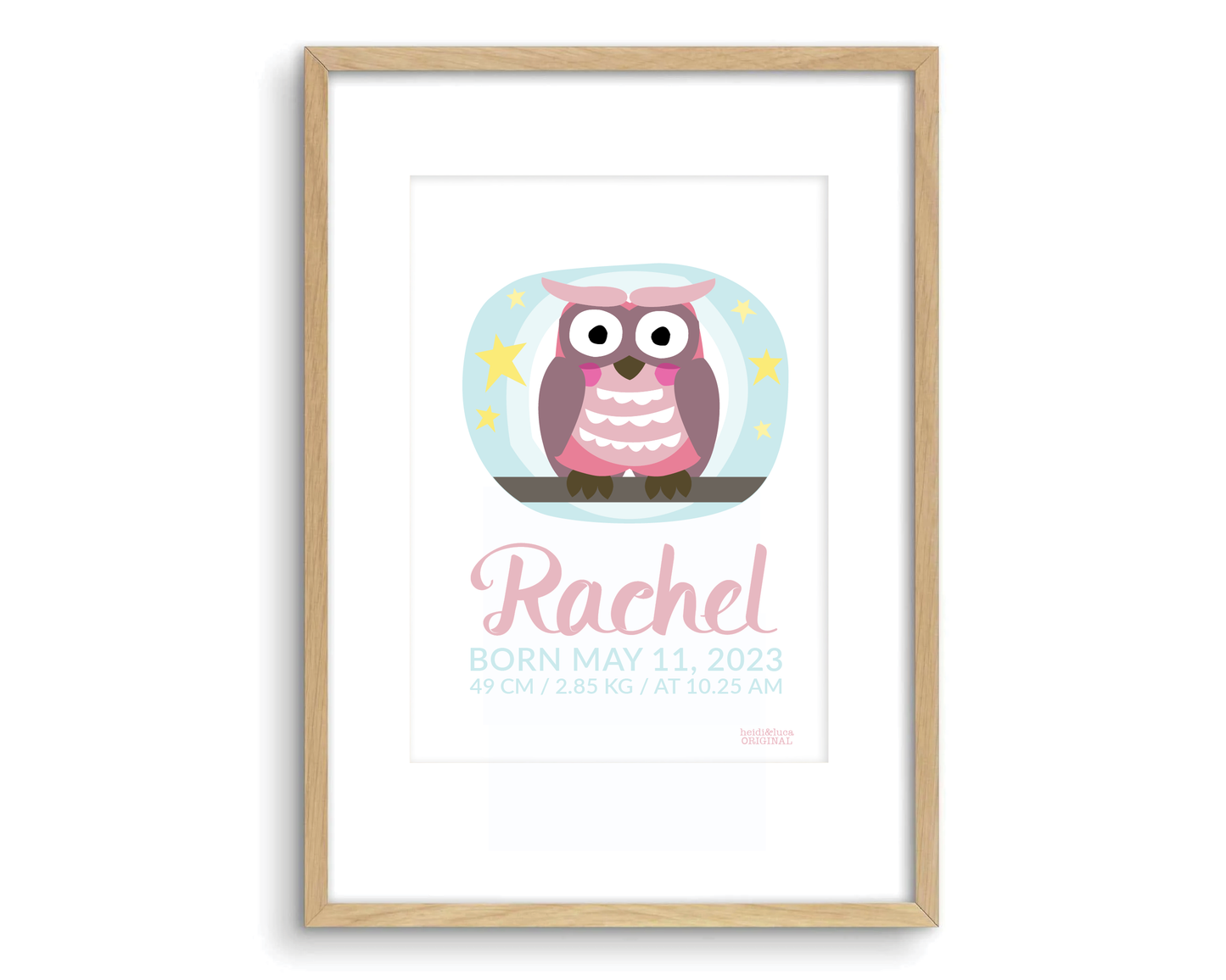 Cooky Owl Birth Print