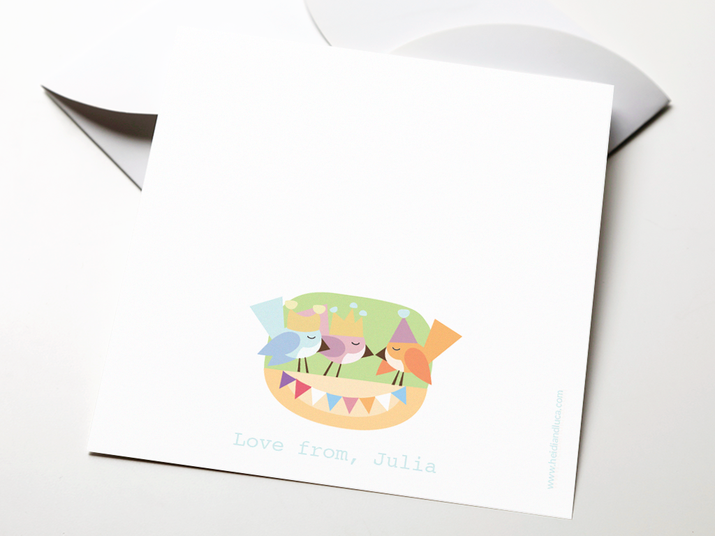 Little Birdies Note Card