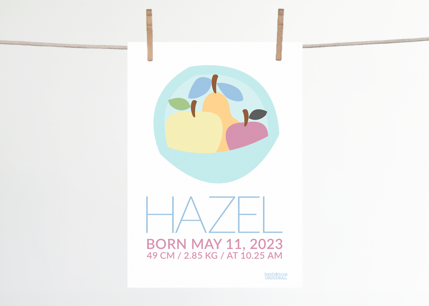 Fruit Bowl Birth Print