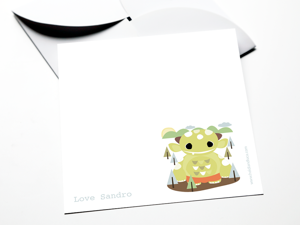 Milly the Monster Note Card